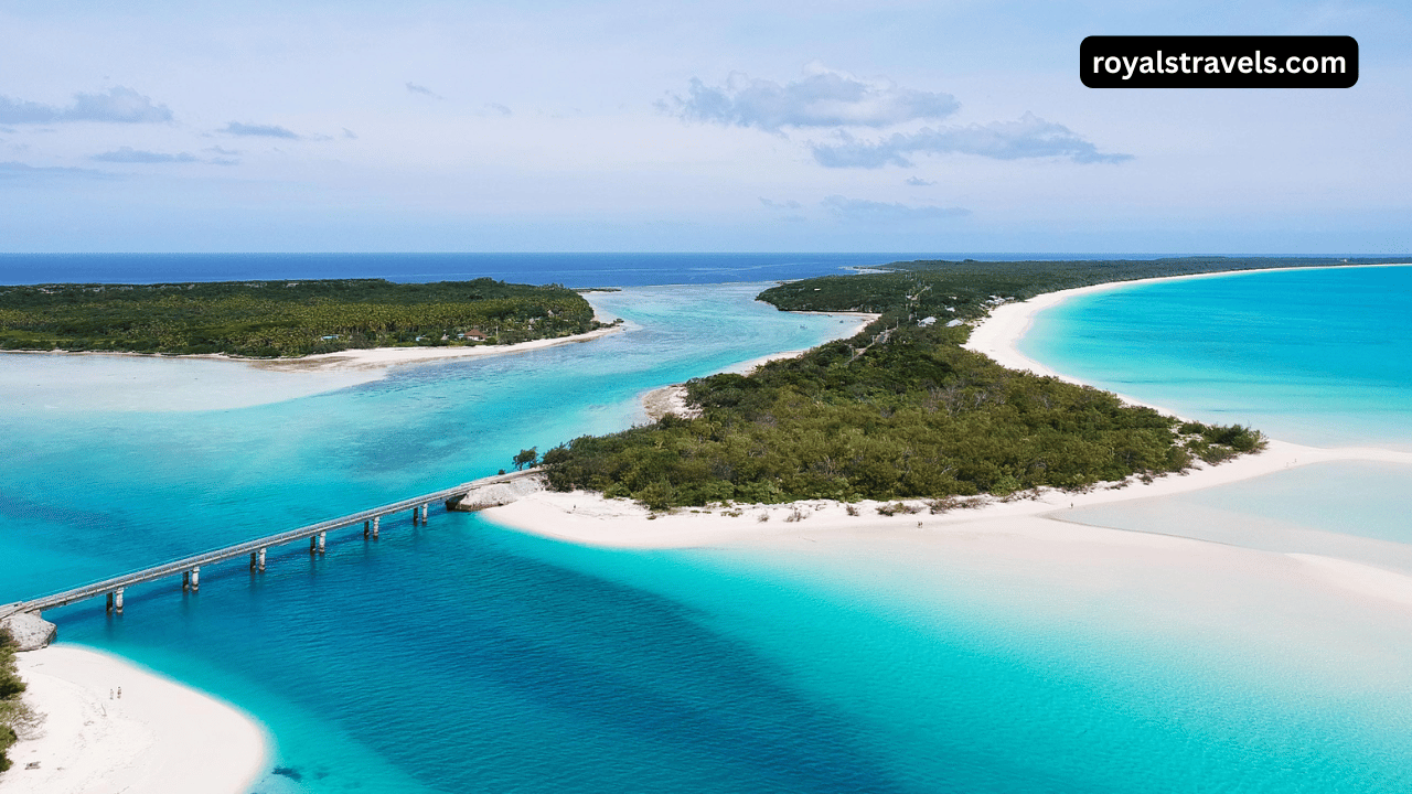 Turquoise lagoon and white sand beach in New Caledonia's Isle of Pines