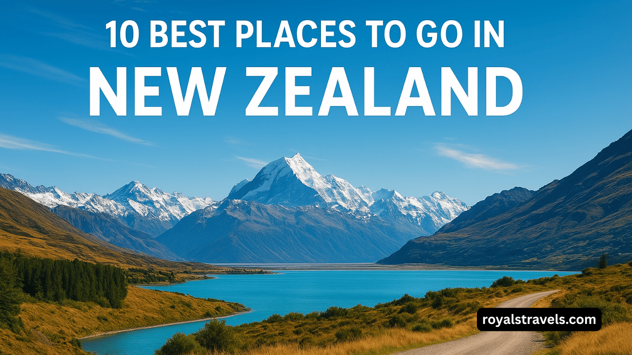 Scenic view of New Zealand mountains, lake, and greenery